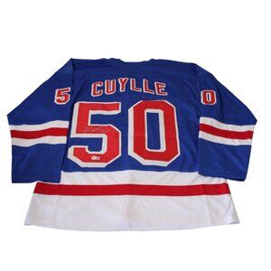 Will Cuylle Signed New York Rangers Jersey XL Beckett Certified NHL Blue